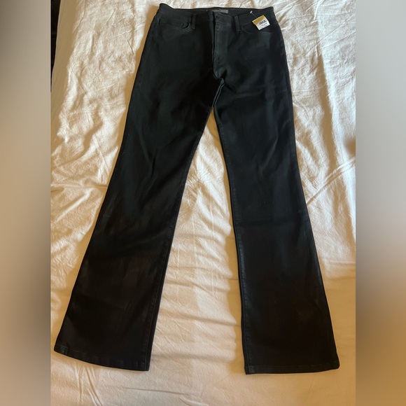68-NWOT- JOE'S $228 Women's Black Coated High Rise Boot Cut Jeans size 32 - Picture 4 of 8